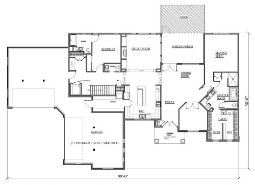Over 2500 square feet 2 bedroom 2.5 bathroom custom home design